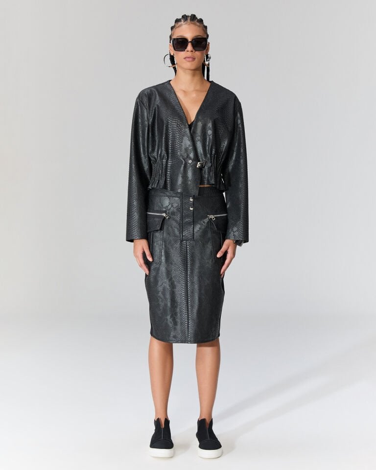 Luca Krokodil Deri Ceket/Gömlek