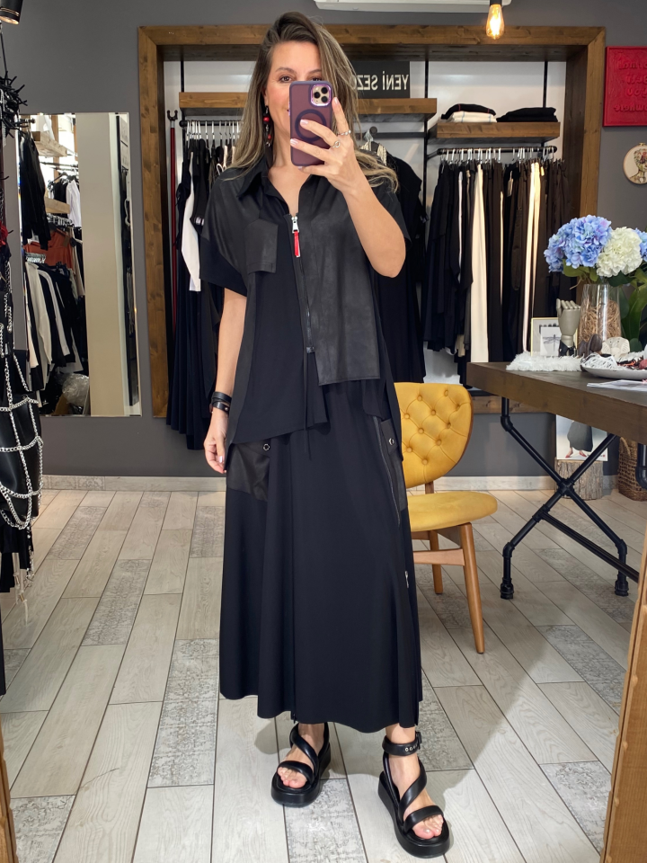 Natalie Fermuar ve Cep Detaylı Etek