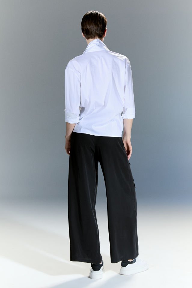 Gigi Önü Büzmeli Gömlek (beyaz)