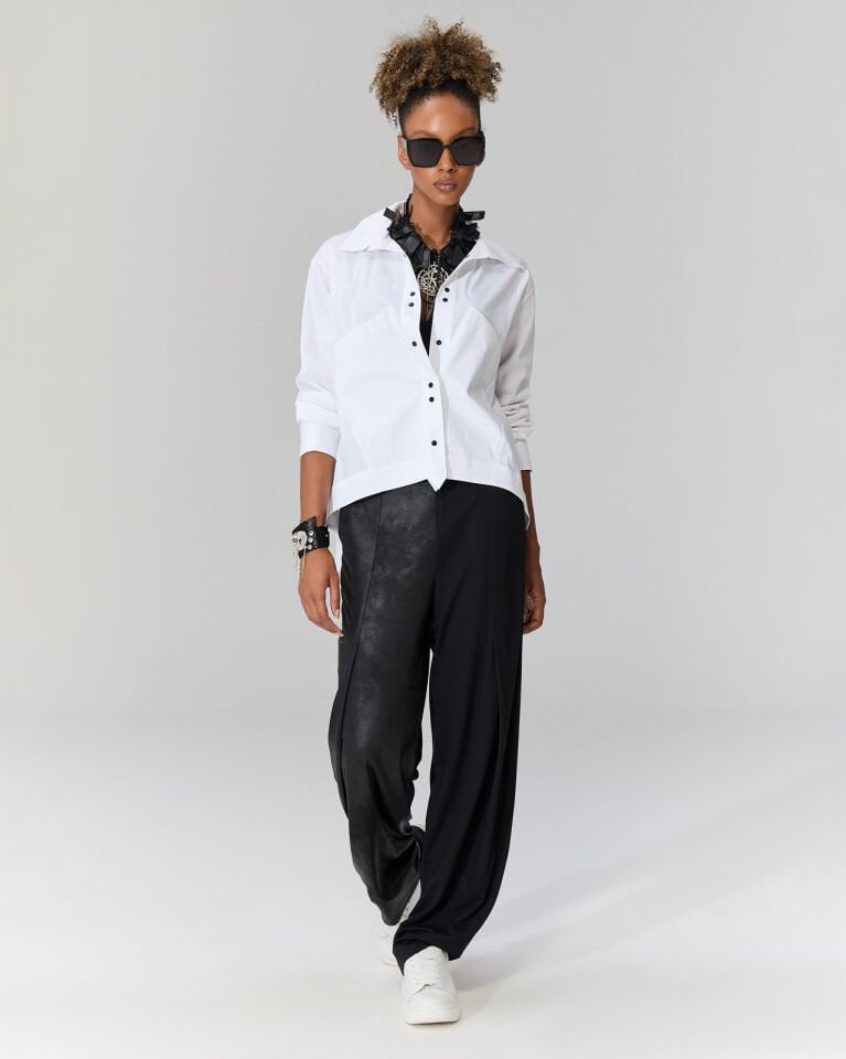 Aloma Büyük Cepli Gömlek (beyaz)