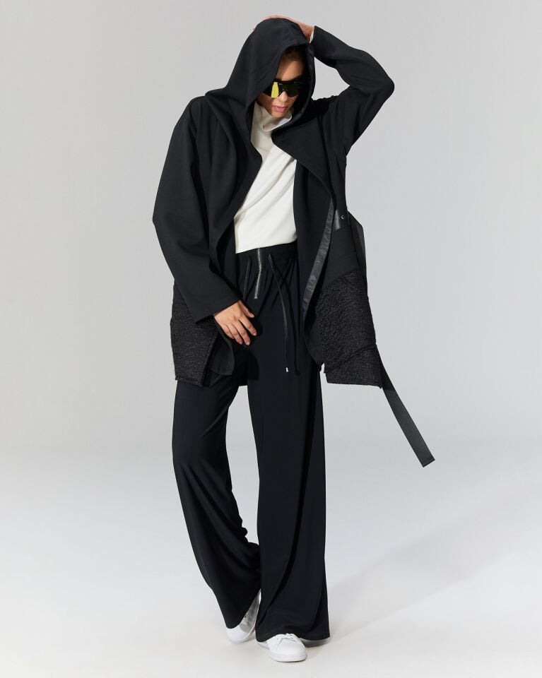 Aria Fermuar Detaylı Bol Paça Pantolon