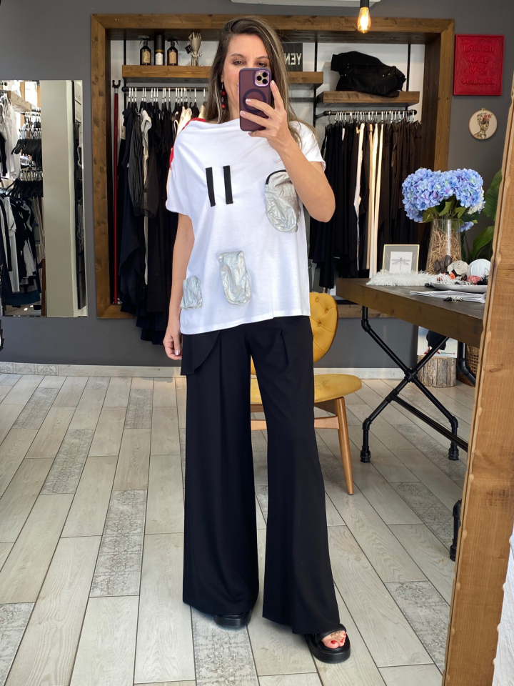Dafny Omzu Fermuar Detaylı Bluz (beyaz)