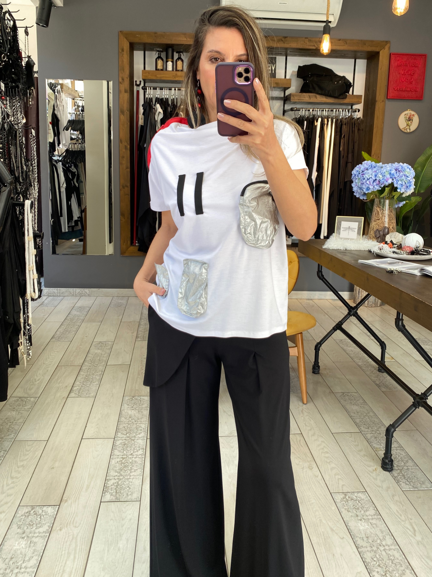 Dafny Omzu Fermuar Detaylı Bluz (beyaz)