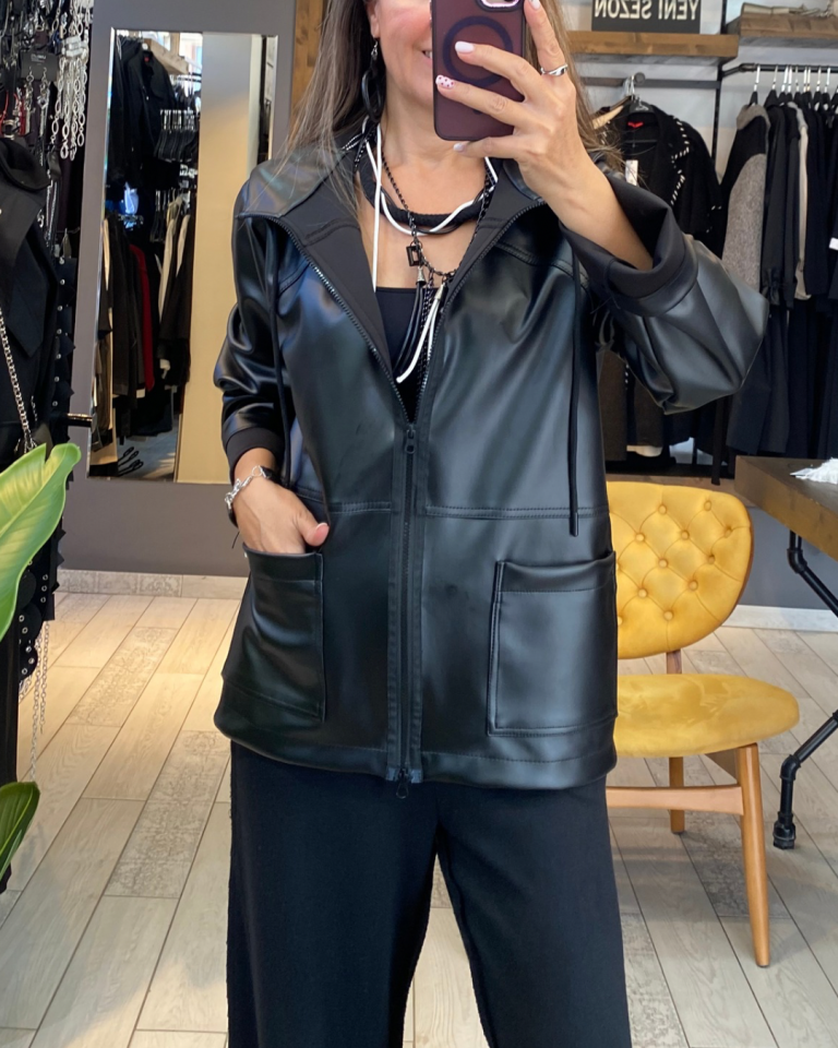 Miles Fileli Deri Ceket