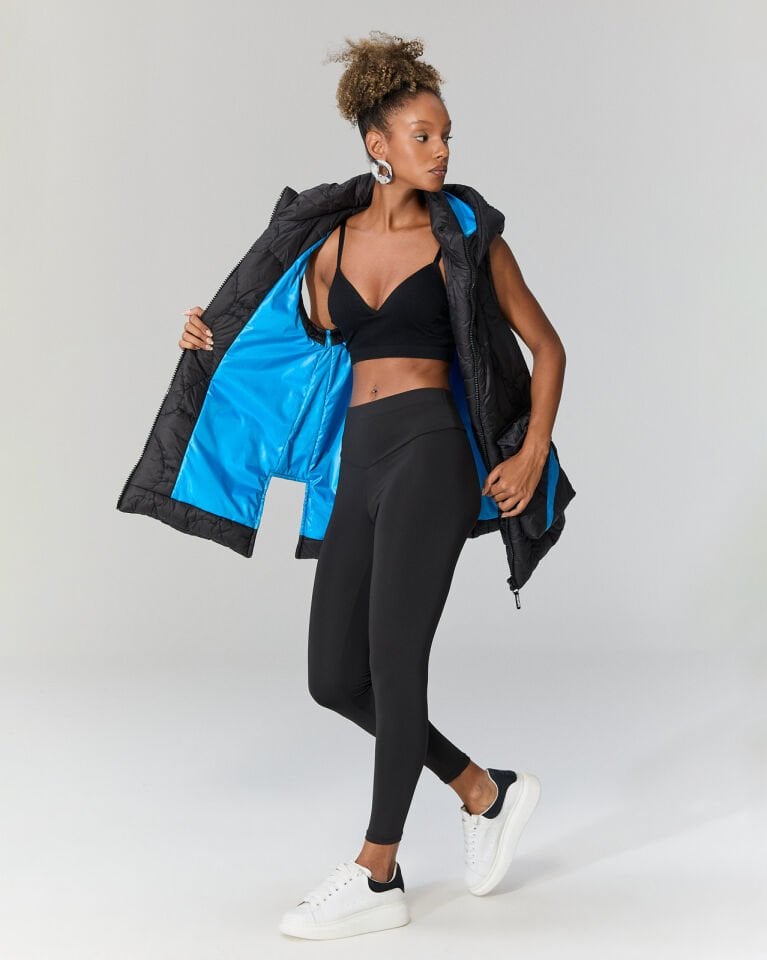 Raffey Mavi Astarlı Yelek (siyah)