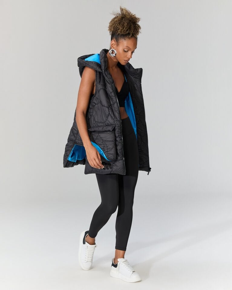 Raffey Mavi Astarlı Yelek (siyah)