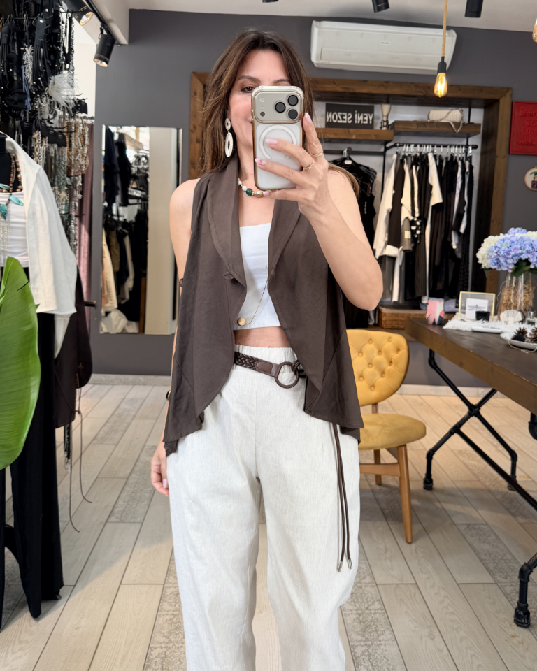 Alya Bluz/Yelek (kahverengi)