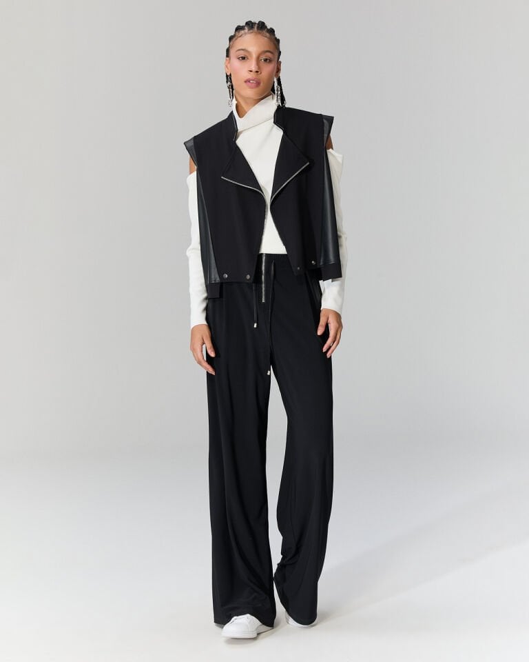 Sırtı File Detaylı Yelek