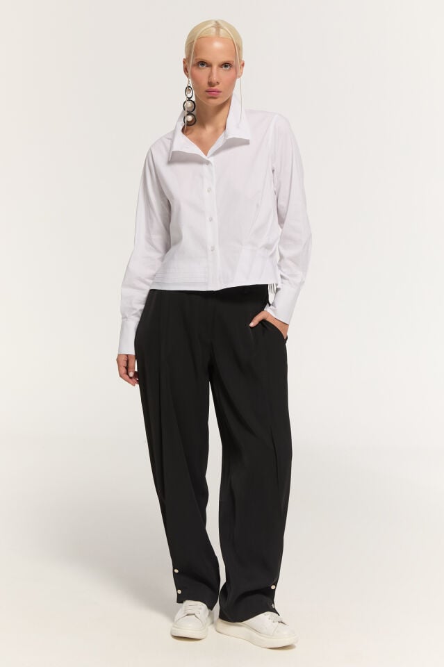 Marlow Paça Detaylı Pantolon (siyah)