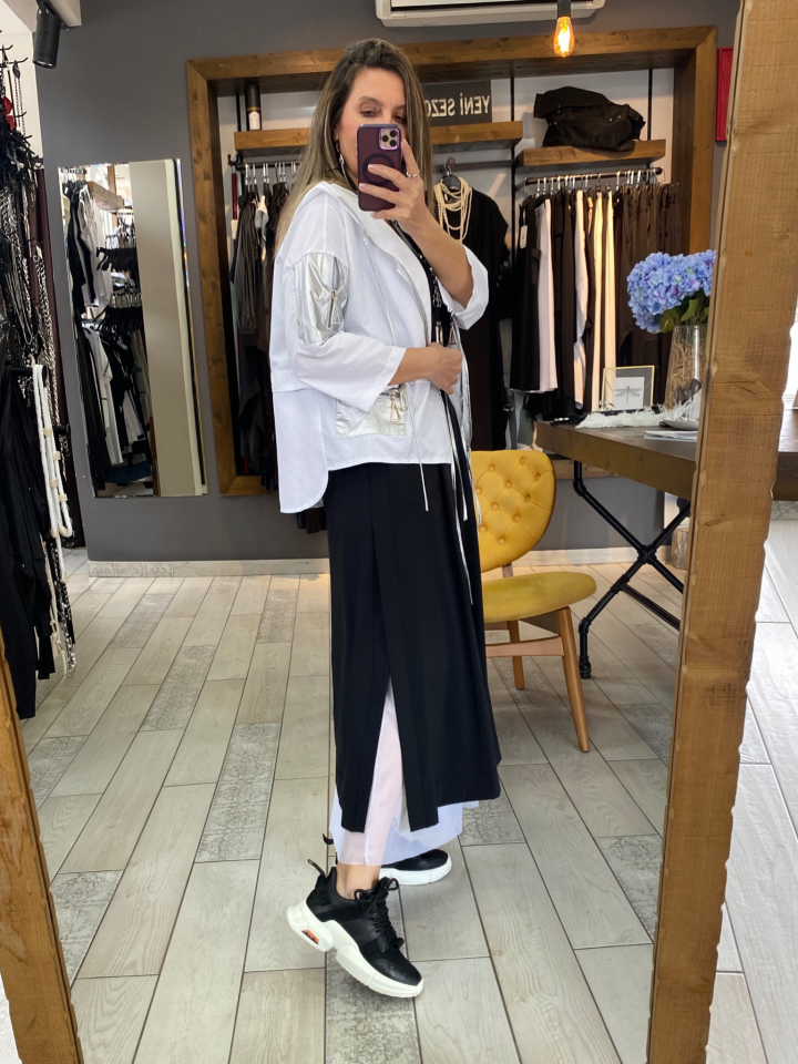 Lucia Yırtmaçlı Etek (siyah)