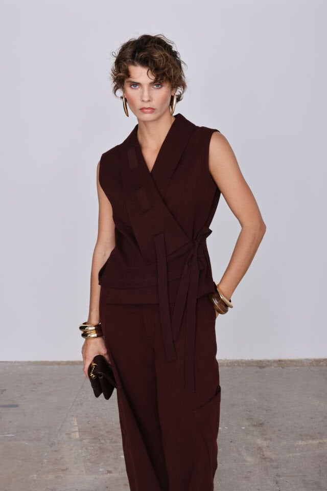 Lindez Tasarım Yelek (bordo)