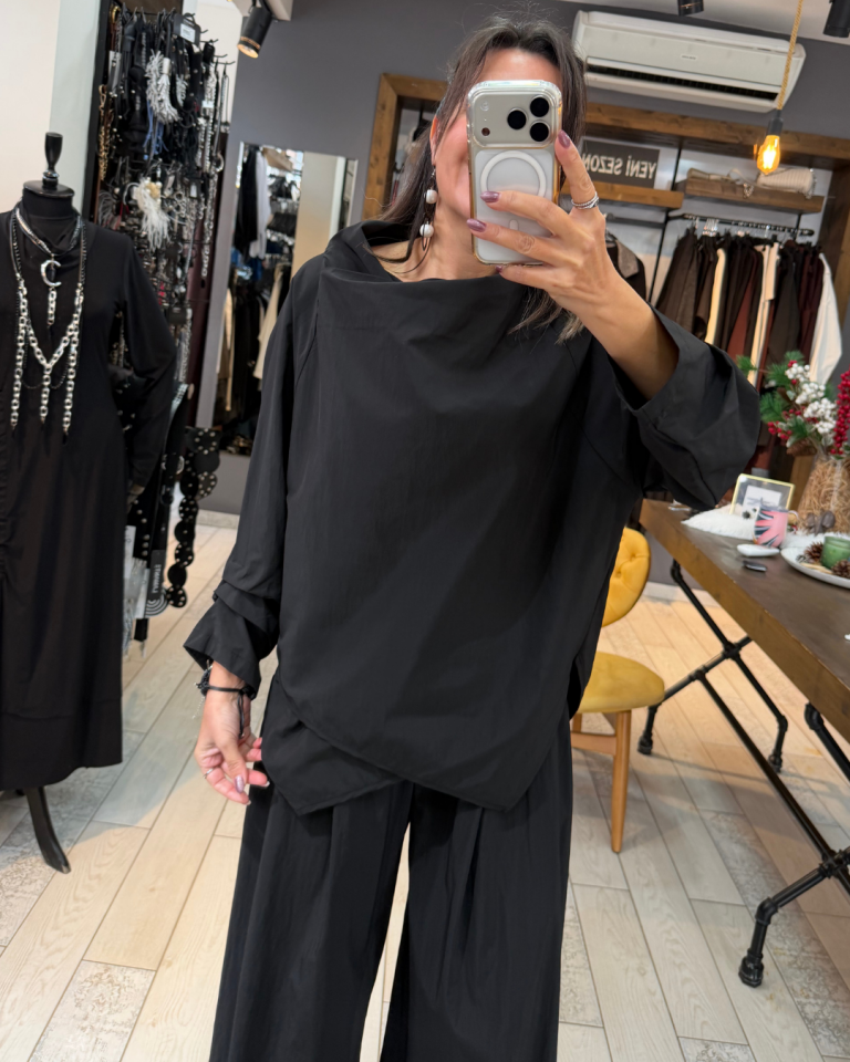 Omar Dik Yaka Bluz (siyah)