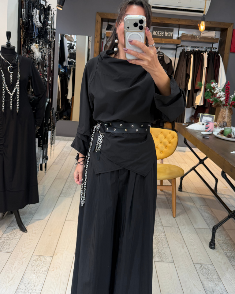 Omar Dik Yaka Bluz (siyah)