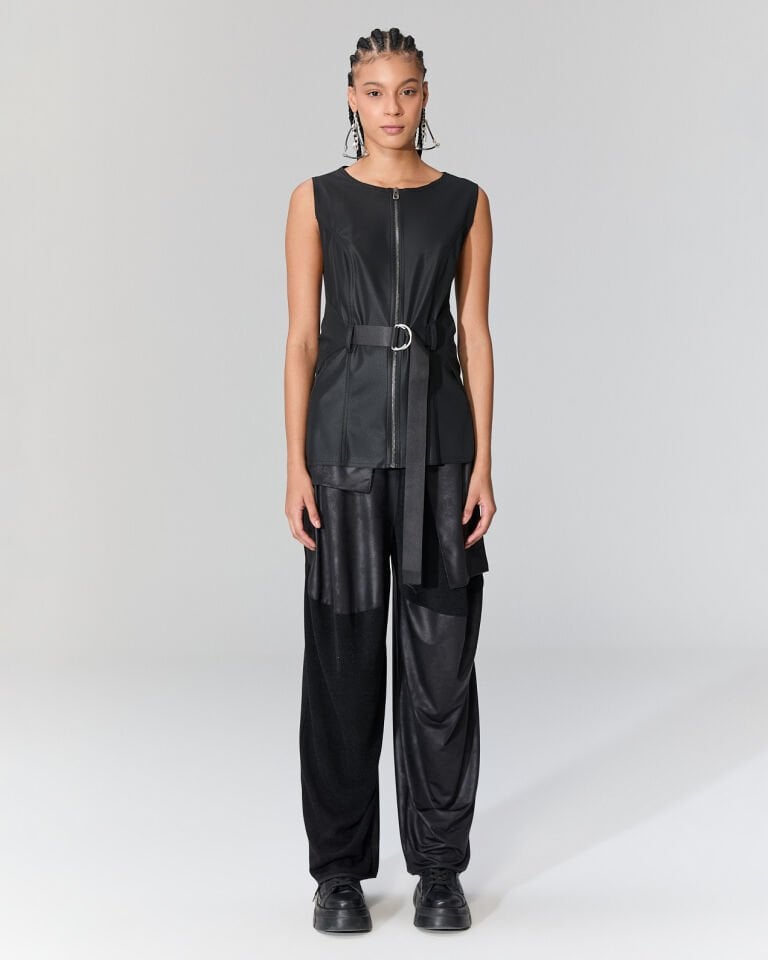 Raquel Tasarım Deri Yelek