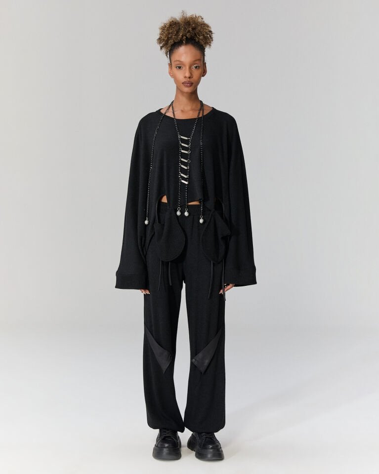 Leticia Salaş Triko Bluz (Siyah)