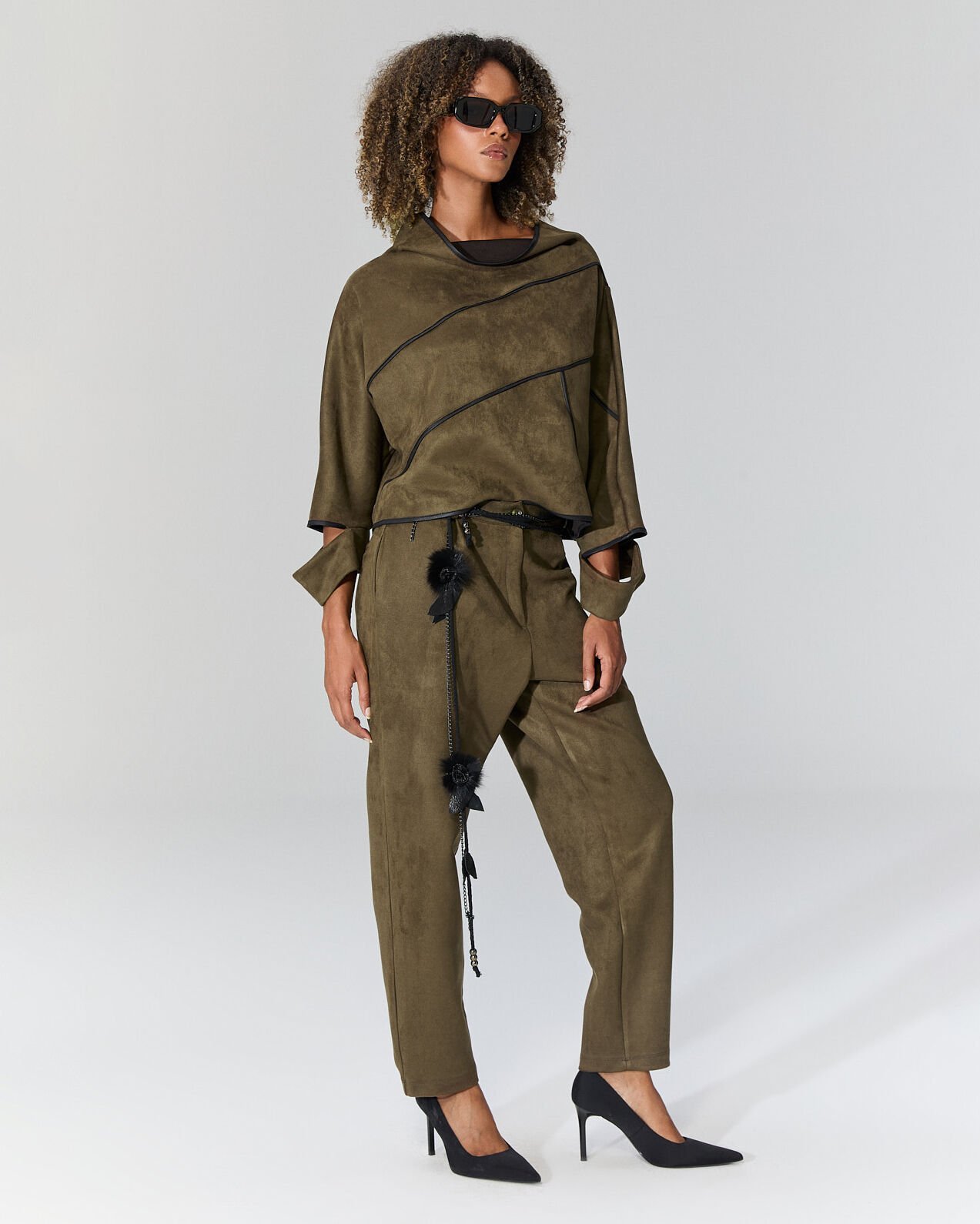 Sia Nubuk Dokulu Bluz (Haki)