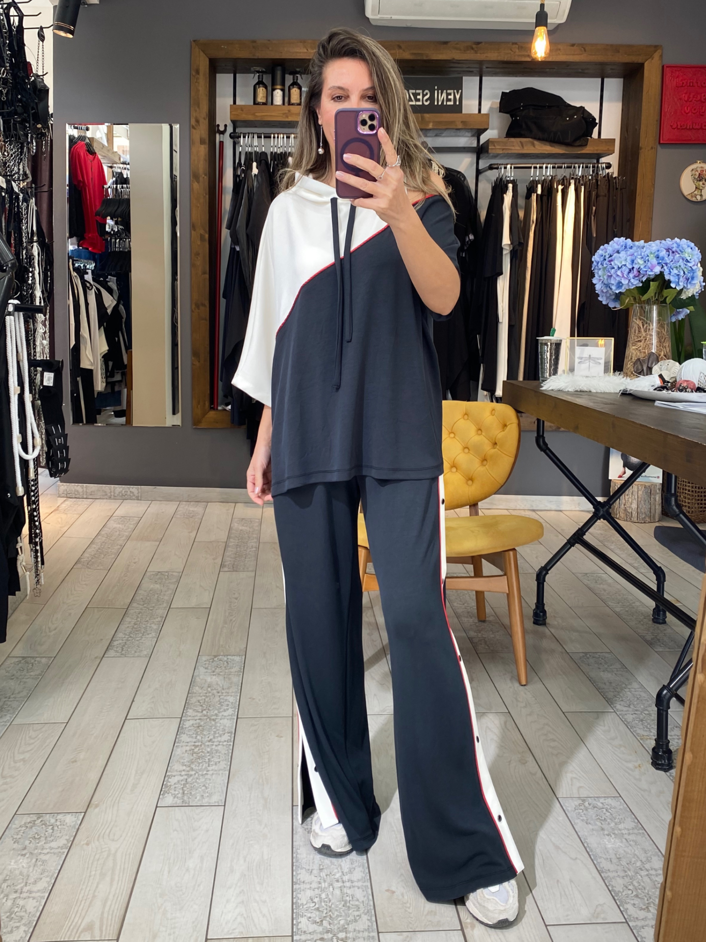 Findley Yanı Çıtçıtlı Modal Pantolon (siyah)