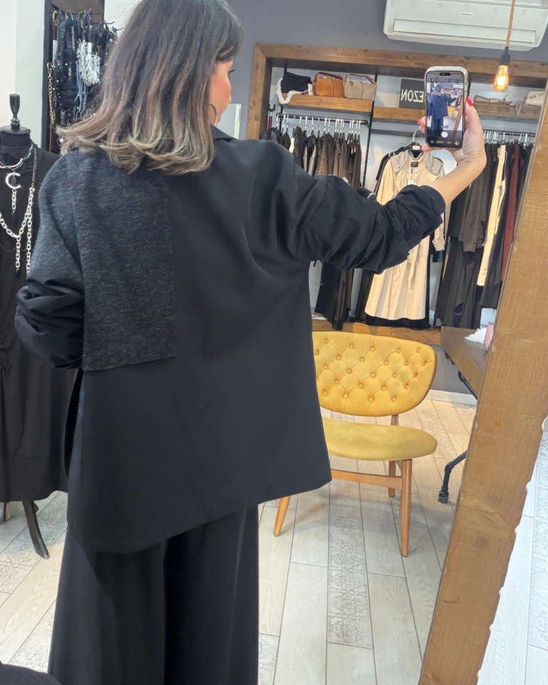 Casandra Tasarım Blazer (kırçıllı triko detaylı)