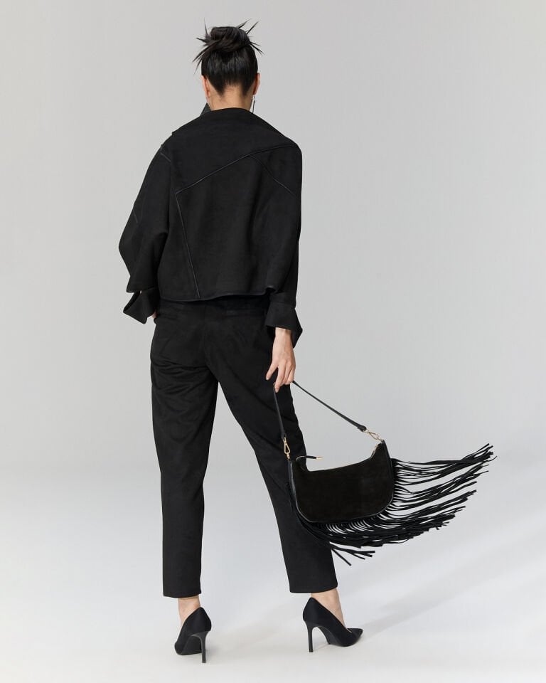 Sia Nubuk Dokulu Pantolon (Siyah)