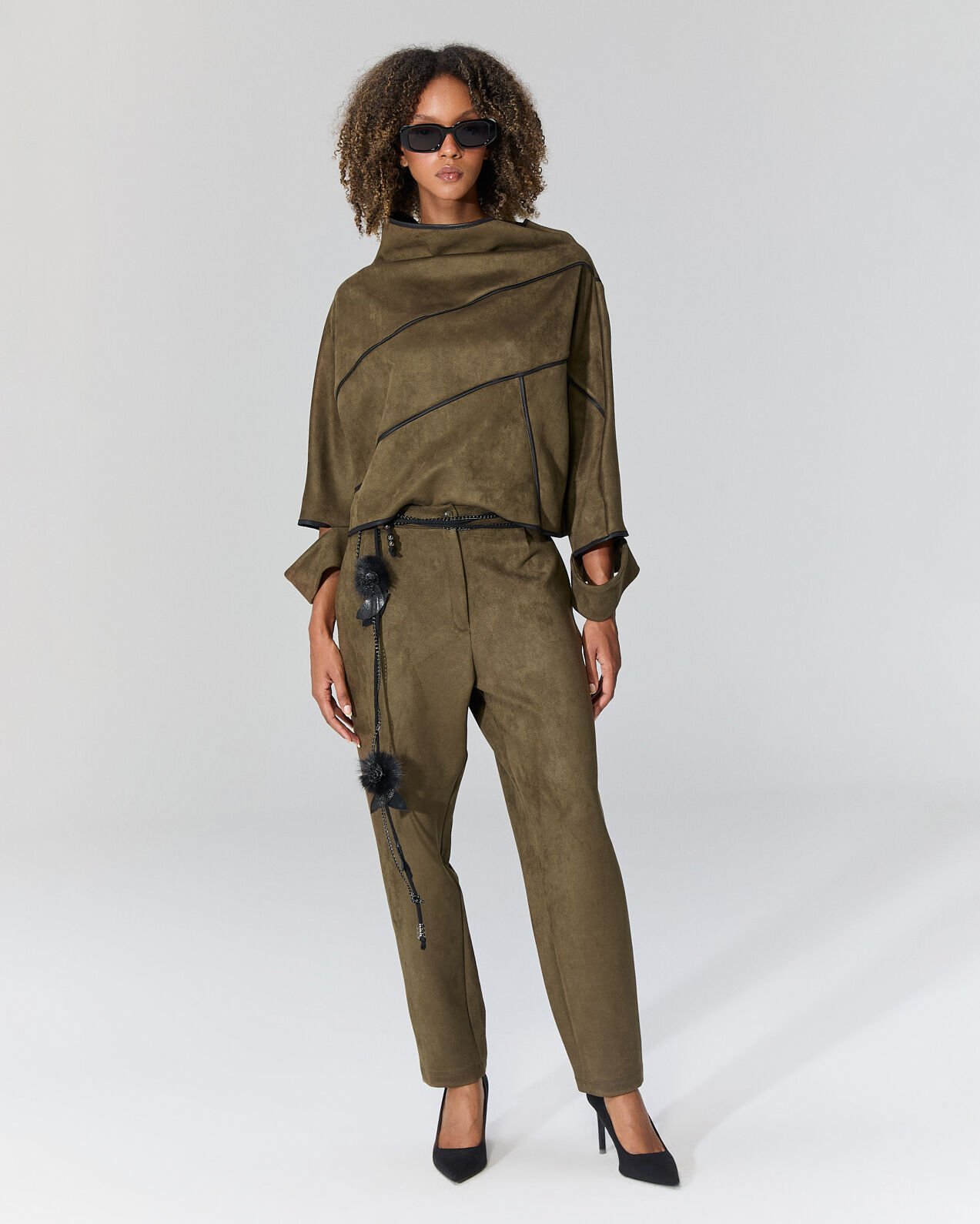 Sia Nubuk Dokulu Pantolon (Haki)