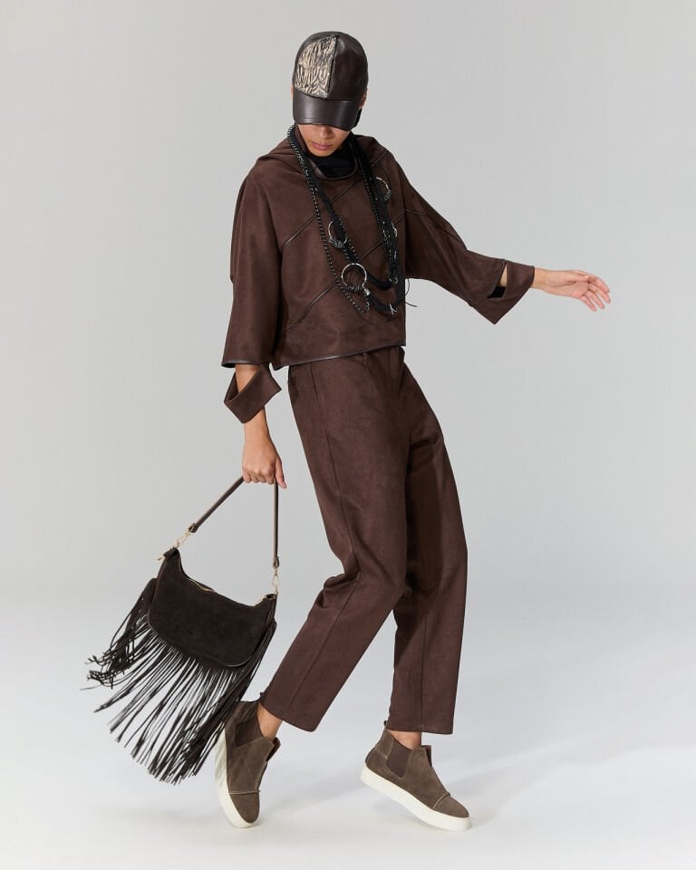 Sia Nubuk Dokulu Pantolon (Kahve)