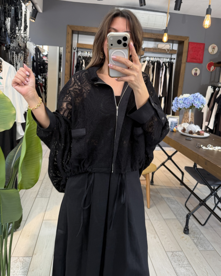 Emma Dantel Ceket (Siyah)