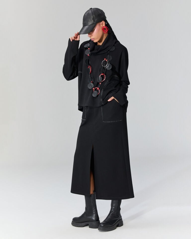 Emma Ön Yırtmaçlı Etek