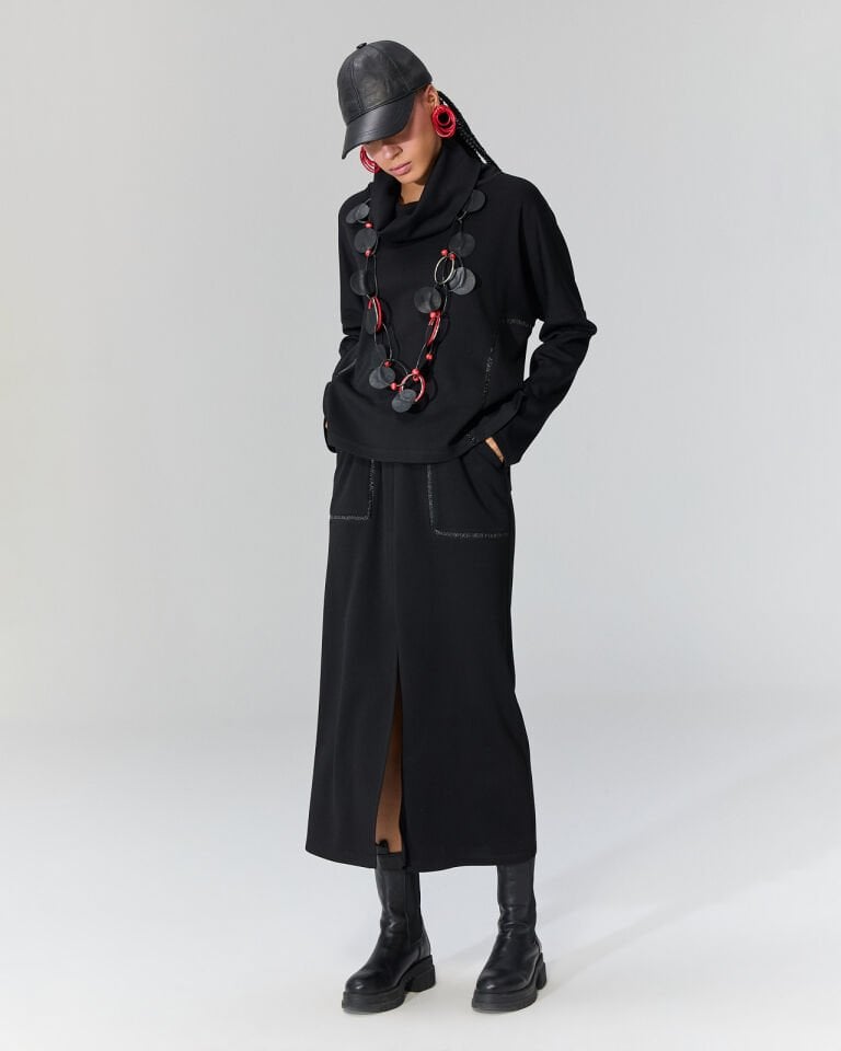 Emma Ön Yırtmaçlı Etek