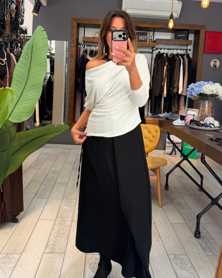 Carmen Düşük Omuzlu Bluz (beyaz)