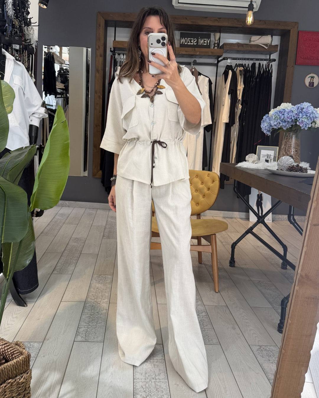 Maren Keten Gömlek (kum rengi)