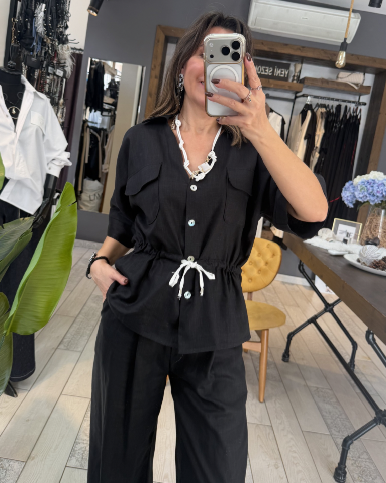 Maren Keten Gömlek (siyah)