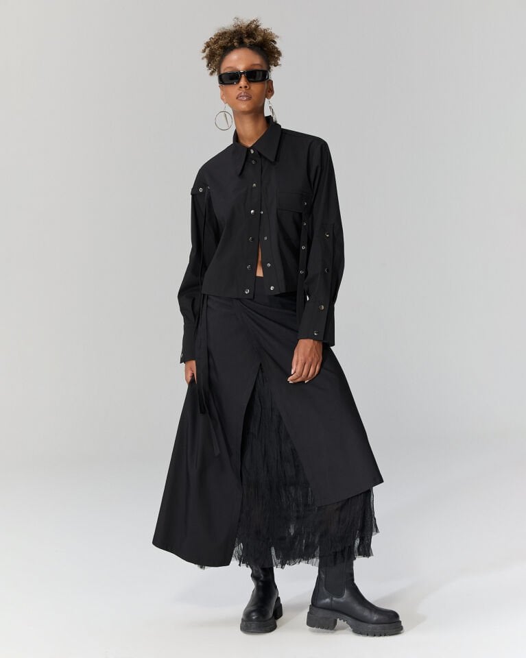 Gwen Tül Detaylı Etek