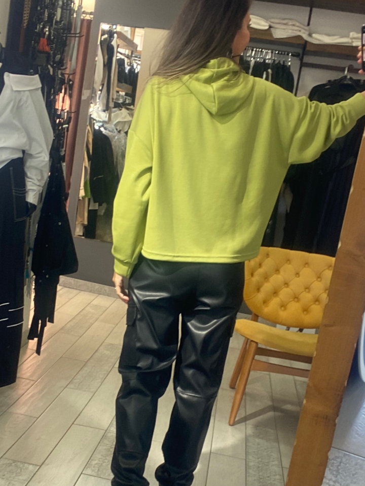 Lisa Kanguru Cepli Swetshirt (Fıstık Yeşili)