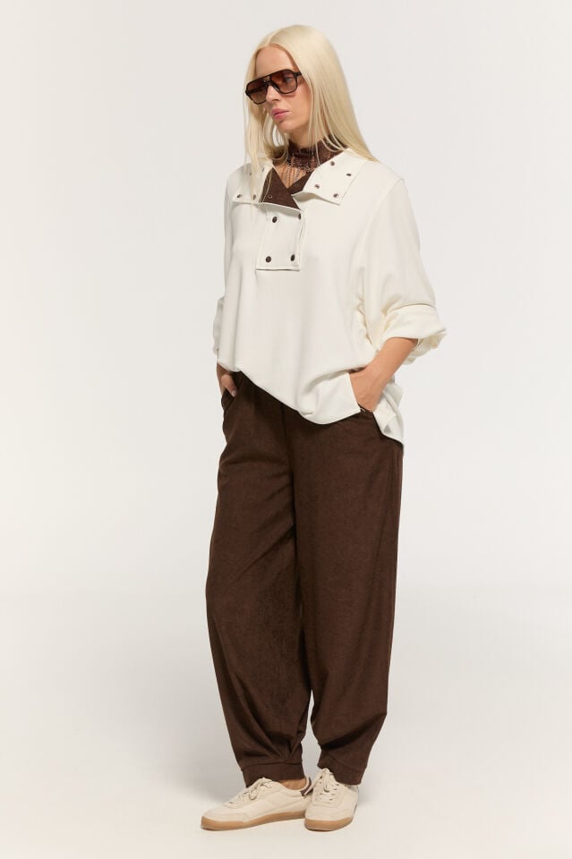 Danielle Nubuk Pantolon (kahverengi)