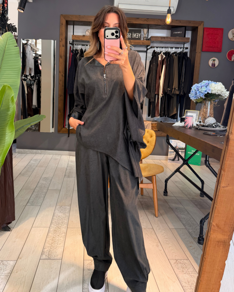 Danielle Nubuk Pantolon (siyah)