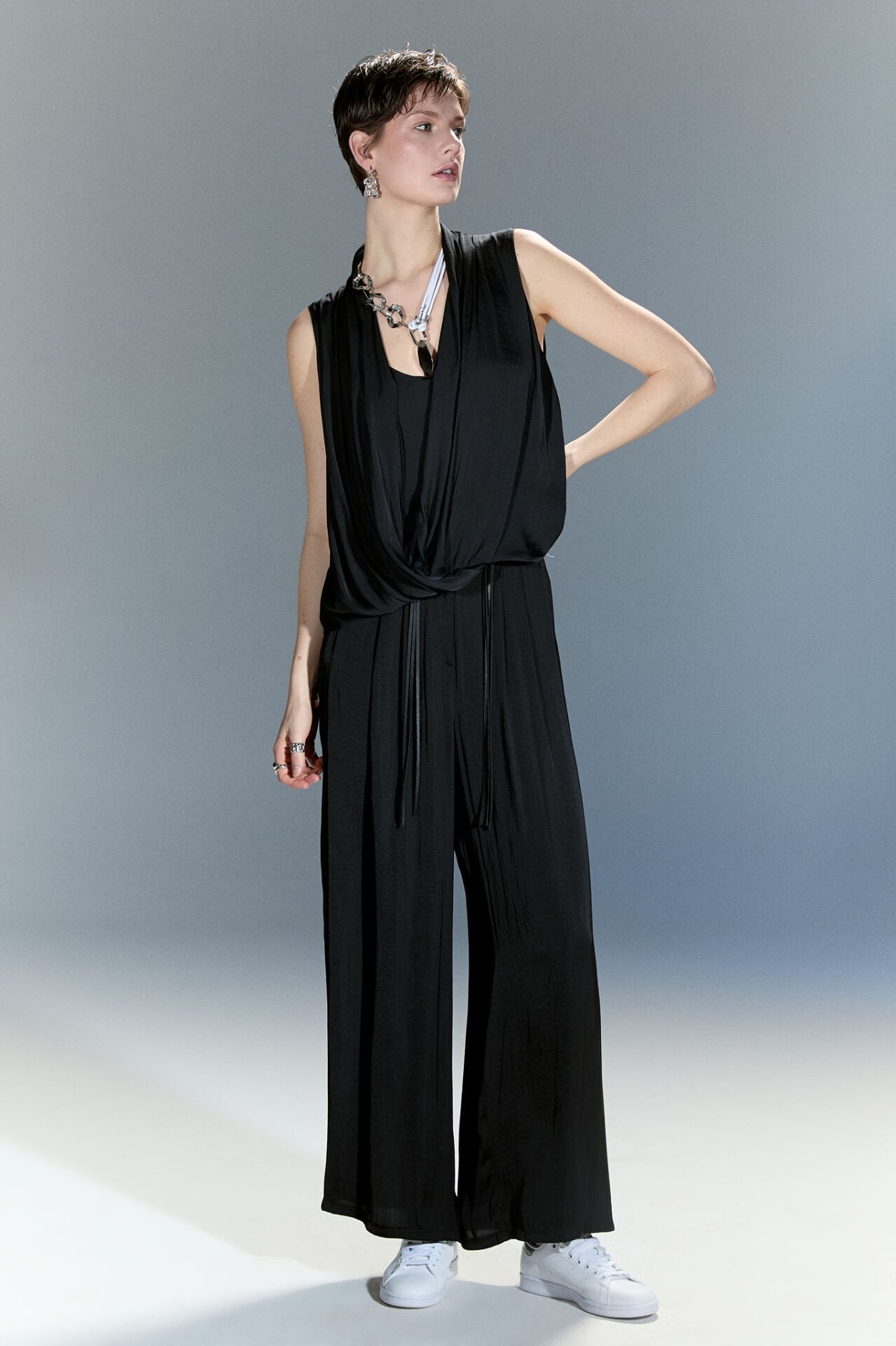 Marce Kruvaze Bluz (siyah)