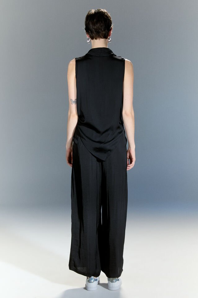 Marce Kruvaze Bluz (siyah)