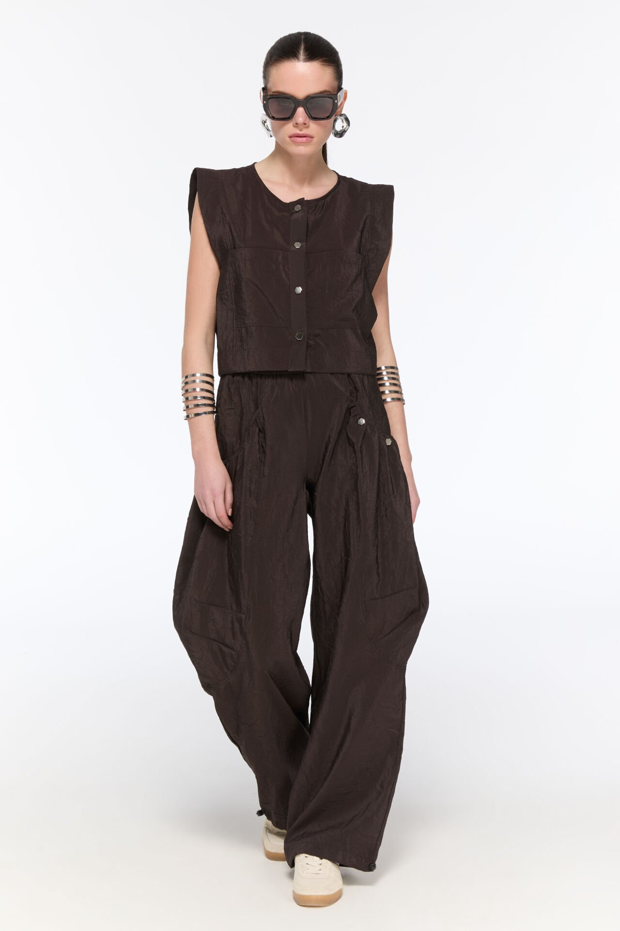 Liora Paraşüt Pantolon (kahve)