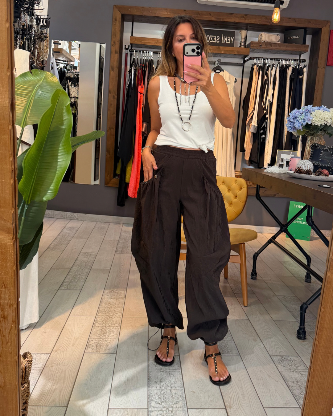 Liora Paraşüt Pantolon (kahve)