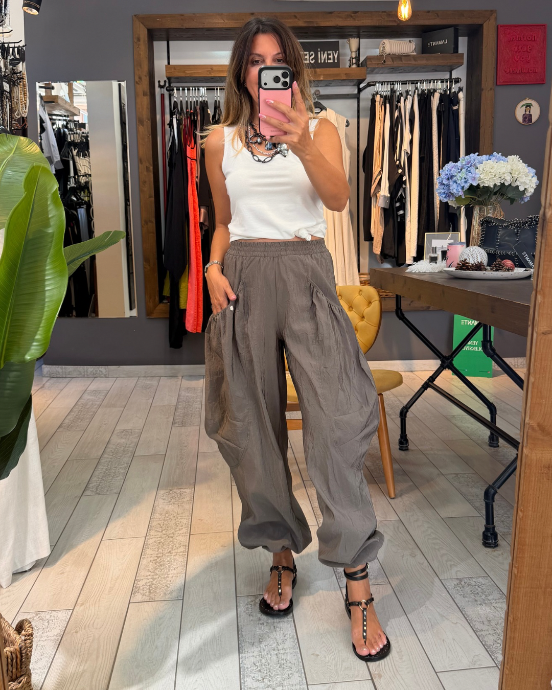 Liora Paraşüt Pantolon (gri)