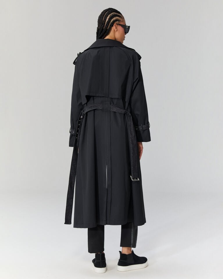 Lou Trençkot (Siyah)