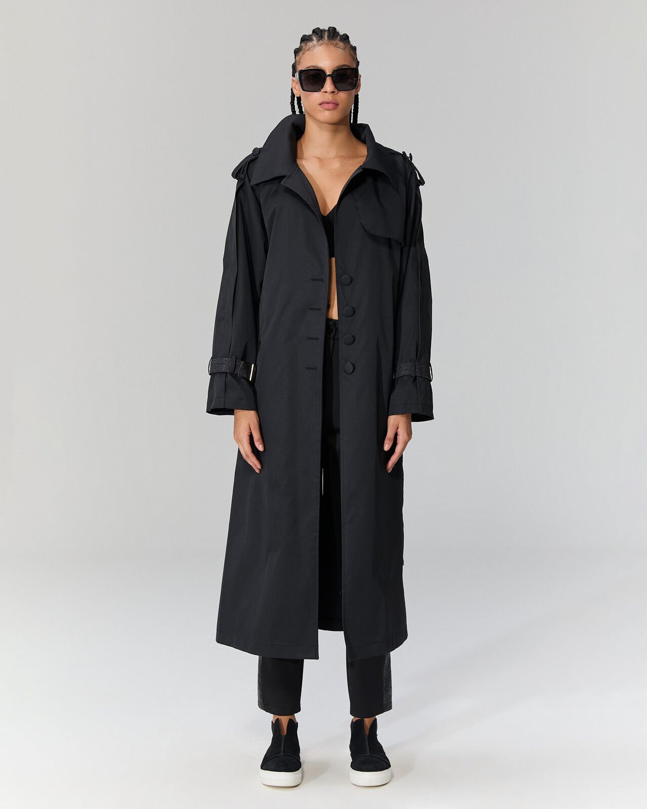 Lou Trençkot (Siyah)