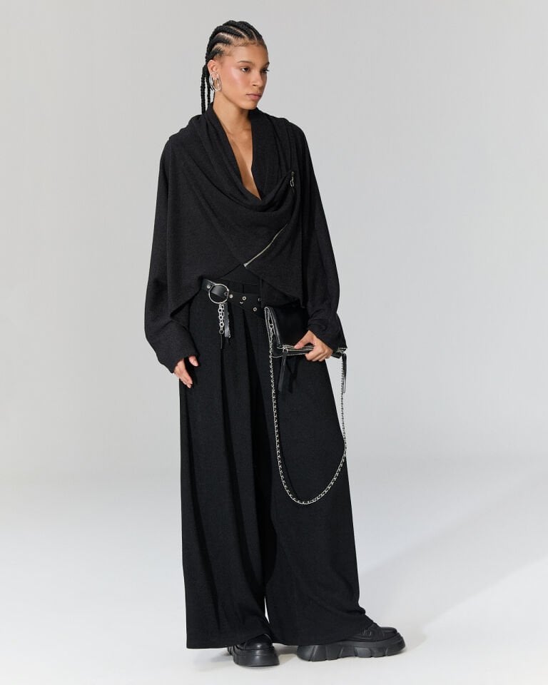 Zincir Detaylı Çanta (Siyah)