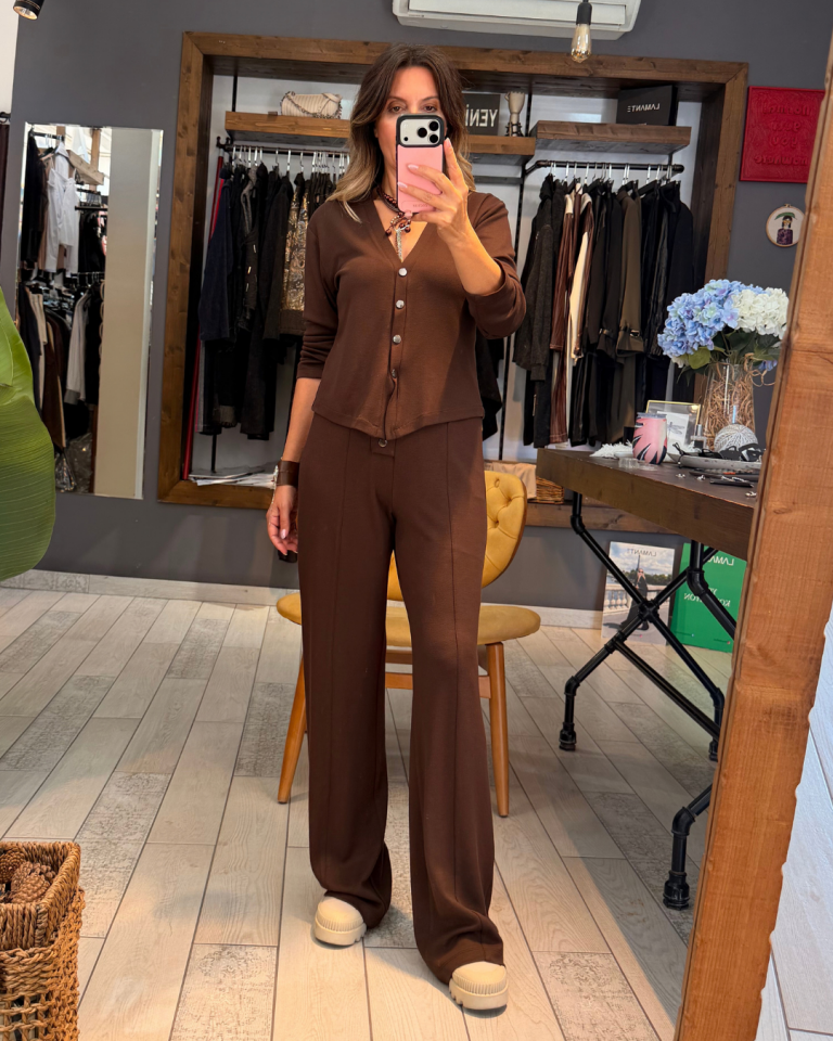 Anissa Çıtçıtlı Bluz (kahverengi)